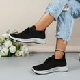 thumbnail image 6 of Sopiago Walking Shoes Women Women's Play Fashion Sneaker White Comfortable Walking Shoes Canvas Slip on Shoes Black,41, 6 of 6