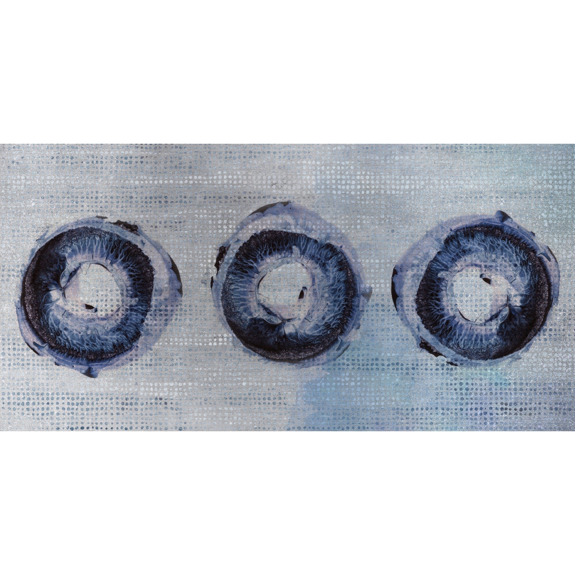 MARMONT HILL  - 'Ring Shadows' Painting Print on Wrapped Canvas - Blue Small