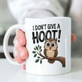 thumbnail image 5 of Gift Idea Humorous Gift Idea Owl I Don 't Give a Hoot -funny Bird Animals, 11 L8jb0m 11 Oz White Ceramic Coffee Mug 515061, 5 of 7