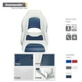 thumbnail image 2 of Seamander S1043 Series White/Navy Blue Bucket Seat, 2 of 7