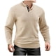 thumbnail image 2 of pstuiky camisa de manga larga para hombre, Sudadera con capucha y cuello redondo de manga larga de color liso para hombre Tops de talla grande para hombre l, 2 of 6