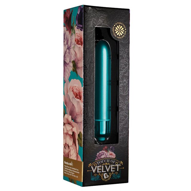 Rocks Off Touch Of Velvet Bullet Vibrator, Peacock Petals