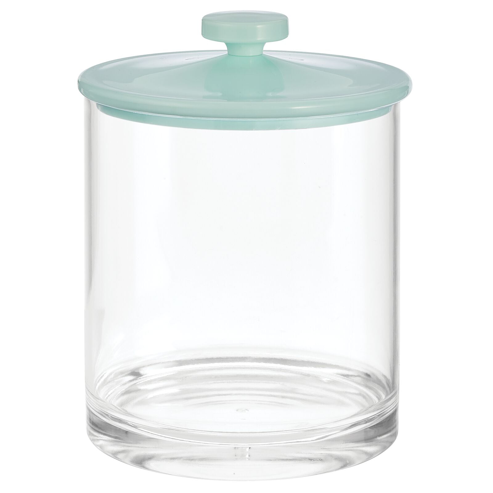 Clear Details about   mDesign Large Plastic Storage Apothecary Jar for Bathroom Vanity 2 Pack 