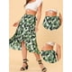 thumbnail image 2 of Falda Cruzada A Media Pierna Floral Hawaiana Tropical Bohemia Para Mujer Negro L, 2 of 6