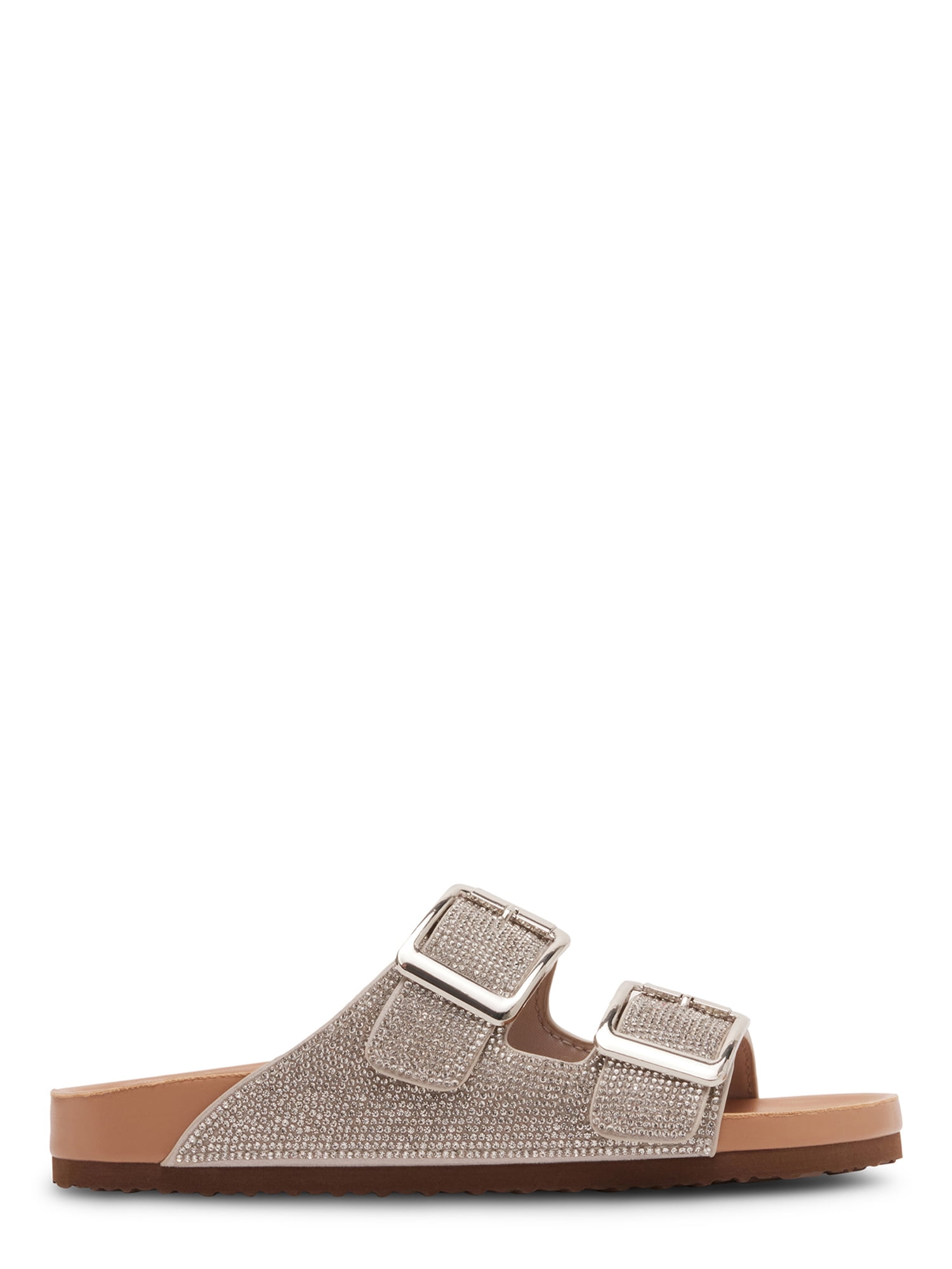 Madden Girl Women's Bodie Two Strap Buckle Footbed Sandals