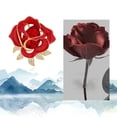 thumbnail image 6 of Hyasfey Elegant Red Rose Flower Shape Brooch Shining Rhinestones Inlaid Pin Evening Gown Dress Badge Coat Party Accessories, 6 of 7