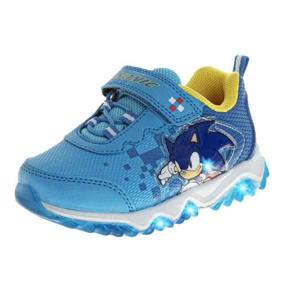 Sonic The Hedgehog Boys Light Up Sneakers. (Little Kids Toddler), Blue, Size: 10