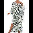 thumbnail image 3 of Vestido Caftán con Estampado Animal para Mujer, Talla Grande, para Playa, Verano 2025 y Negro Talla Única, 3 of 10