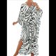 thumbnail image 3 of Vestido Caftán con Estampado Animal para Mujer, Talla Grande, para Playa, Verano 2025 y Negro Talla Única, 3 of 10
