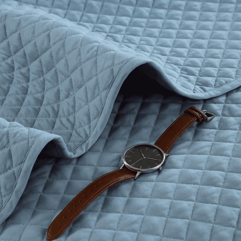 Shubozy Ultra-Soft All Season Quilt Set – Lightweight Microfiber Bedspread with Elegant Diamond Embossing, Solid Color Bedding (Gray,King)