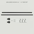 thumbnail image 5 of Exclusive Home Modern Layer 1" Curtain Rod and Coordinating Finial Set, Matte Black, Adjustable 36"-72", 5 of 8