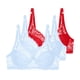 thumbnail image 1 of HongQid 3pcs Womens Underwire Bra Comfort Push Up Bras Buttery Soft Wired Bralette Full Coverage Sport Everyday Bra, 1 of 4