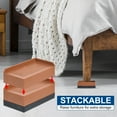 thumbnail image 5 of Unique Bargains Furniture Risers Bed Square Bed Risers Adjustable Couch Lifter Block Brown 4.5" x 2.4" x 3", 5 of 7