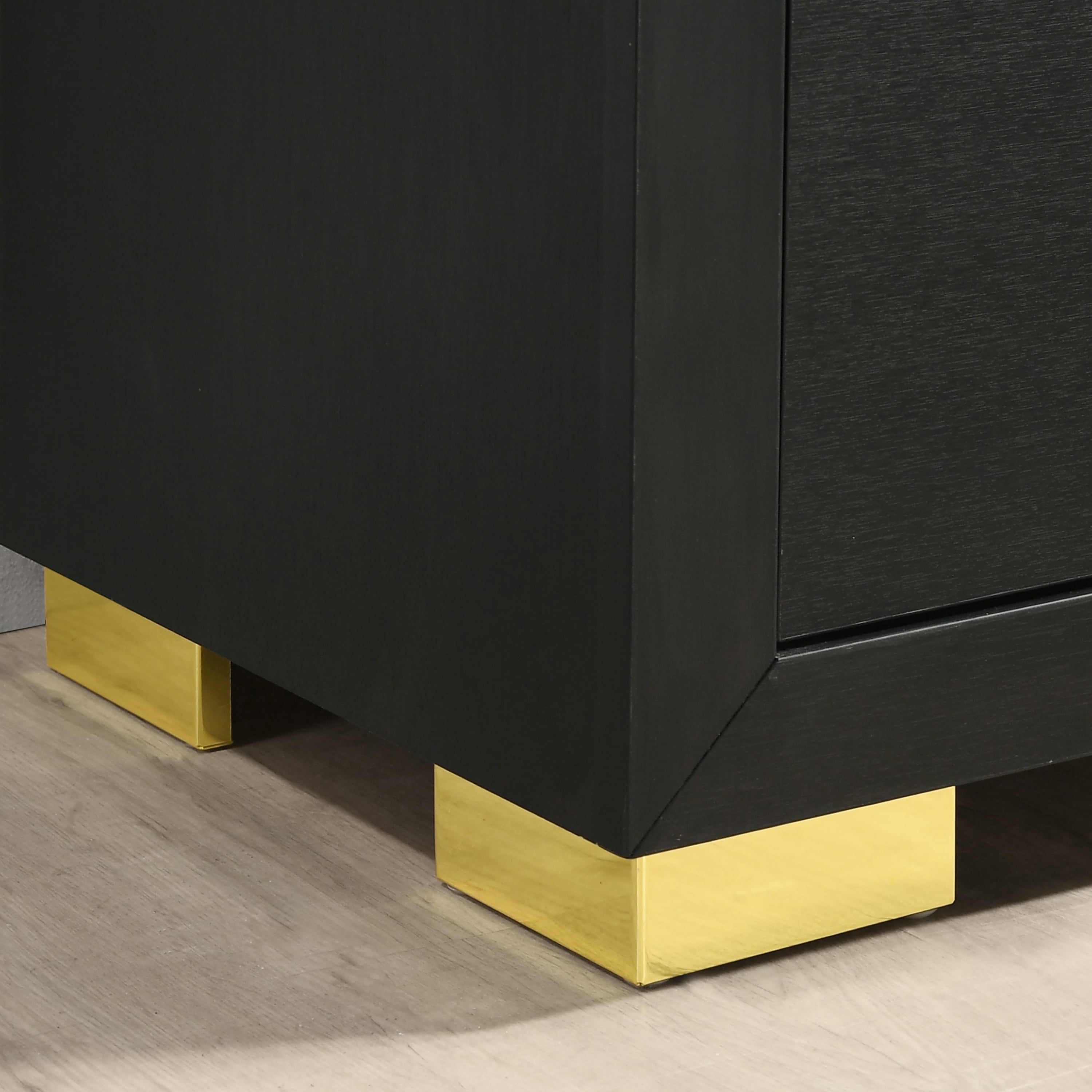 Furniture of America Winit Adult Modern 2-Drawer Nightstand, Black