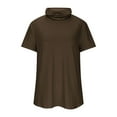 thumbnail image 5 of successthop Sun Protection Clothing Women with Face Cover Short Sleeve Solid Jacket for Outdoor Driving Traveling Hiking Fishing Brown L, 5 of 7
