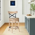 thumbnail image 2 of Myrtle Swivel Counter Stool - Blonde Oak, 2 of 8