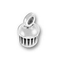 thumbnail image 1 of Sterling Silver 18" 1mm Box Chain 3D Mini Cupcake Pendant Necklace, 1 of 2