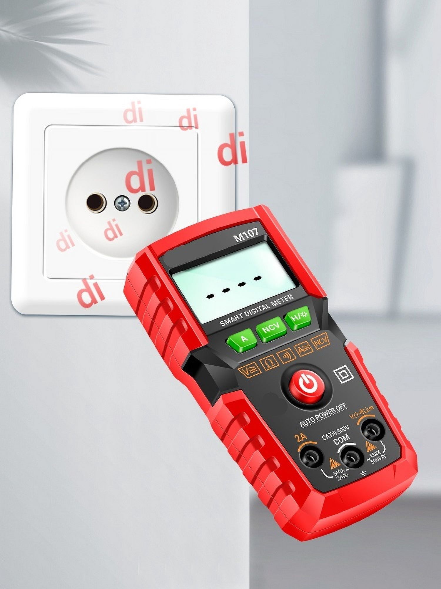 Mini Digital Multimeter 4000 Counts Non Contact Current Voltage Tester Resistance Capacitance Meter ,High&Low Sensitivity