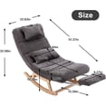 thumbnail image 2 of LuxyHoom Rocking Chair Nursery, Linen Fabric Recliner Glider Chair for Nursery, Glider Rocker with Retractable Footrest and 2 Pillowers for Bedroom, Nursery Room, Living Room (Linen Fabric Grey), 2 of 18