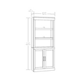 thumbnail image 3 of Better Homes & Gardens Glendale 5 Shelf Bookcase with Doors, Rustic Gray Finish, 3 of 13