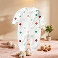 thumbnail image 5 of Bovxnpu Newborn Bodysuits Print Long Sleeve Crewneck Snap Romper Toddler Infant Outfits, 5 of 7
