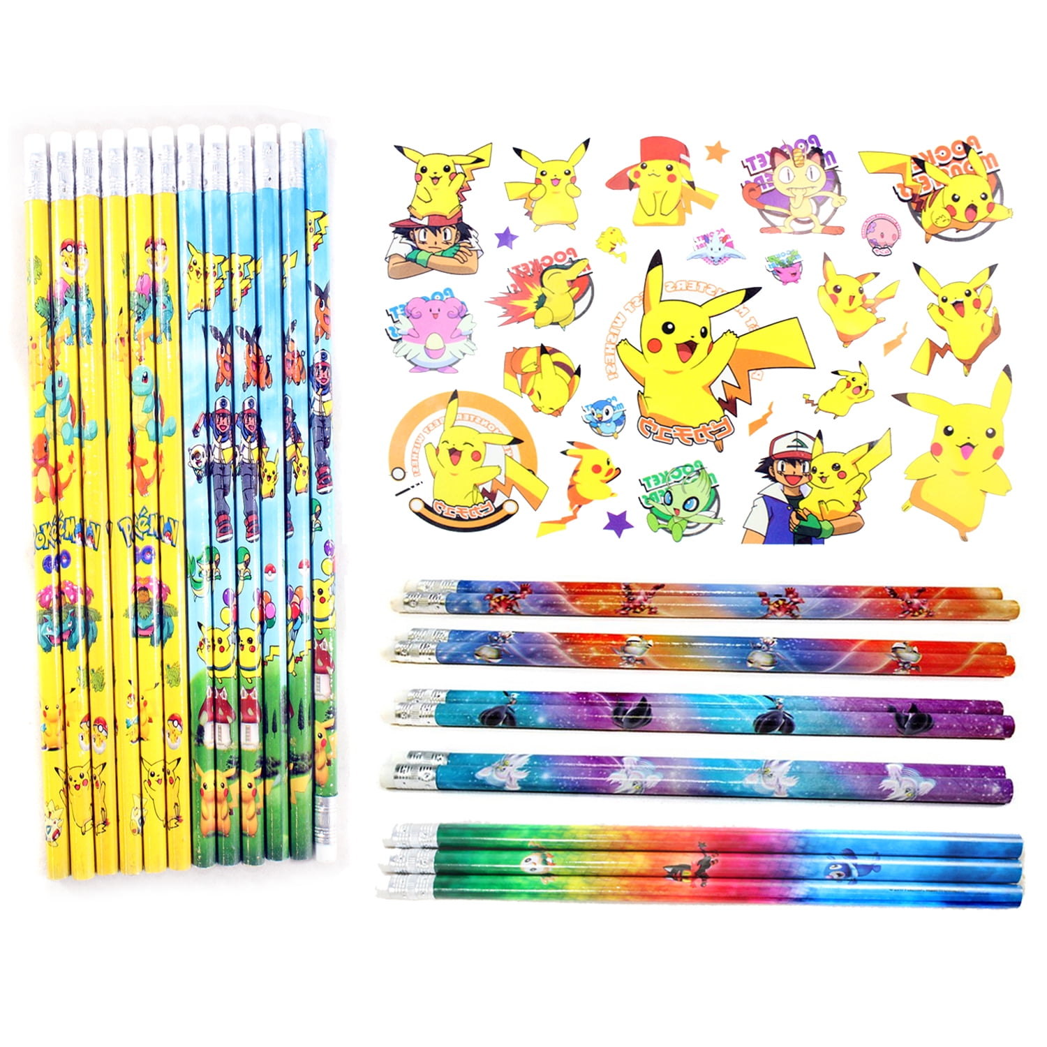 Pokemon Party Tattoos Temporary Transfers Party bag Fillers Pikachu LARGE SHEET 