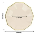 thumbnail image 2 of BalsaCircle 25 Beige 7" Disposable Paper Salad Plates Gold Trim Tableware Decorations, 2 of 7