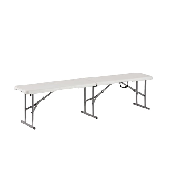 New Home Era Plastic Portable Folding Bench 6 feet , White