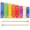 thumbnail image 1 of HLONK 1 Set Percussion Musical Instruments 8 Notes Glockenspiel Xylophone with Sticks, 1 of 11