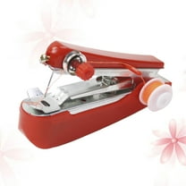 ROSENICE Compact Red Sewing Machine 1Pcs for Beginners Basic Sewing Emergency Repair Portable Travel Outdoor Use