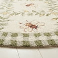 thumbnail image 3 of SAFAVIEH Chelsea Lara Bordered Wool Area Rug, Ivory/Green, 4' x 4' Round, 3 of 11