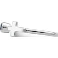 thumbnail image 4 of Sterling Silver Rhodium-Plated Polished Cross Lab Created Sapphire Ring (Size 6) Made In Thailand qbr33sep-6, 4 of 5