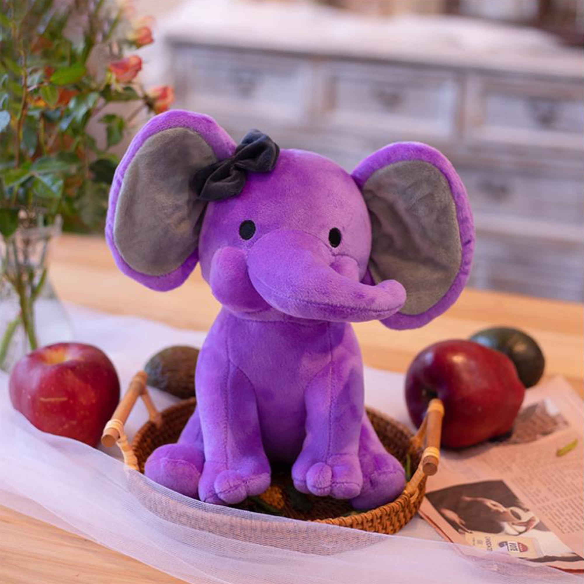 CenturyX Baby Cartoon Elephant Plush Toys Cotton Large Size Stuffed Animal Plush Doll Soothing Pillow Kids Cute Toys Bed Plush Animals Purple 25cm 25cm 25cm Walmart
