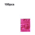 thumbnail image 4 of Billuyoard 100 Uds. Bolsa de papel de aluminio Ziplock bolsas de embalaje bolsa de embalaje rosa 7,5x10cm Type2 NO2 Billuyoard HA060121-51, 4 of 6