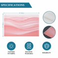 thumbnail image 6 of Pink Striped Placemats Set of 4, Modern Abstract Art Wave Moire Gradient Placemats for Dining Table, Place Mats for Kitchen Tabletop, Waterproof Wipeable Dining Table Mats Set, 6 of 9