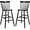 Black, variant on SAFAVIEH Galena Solid Spindle Back Bar Stool with Footrest, White