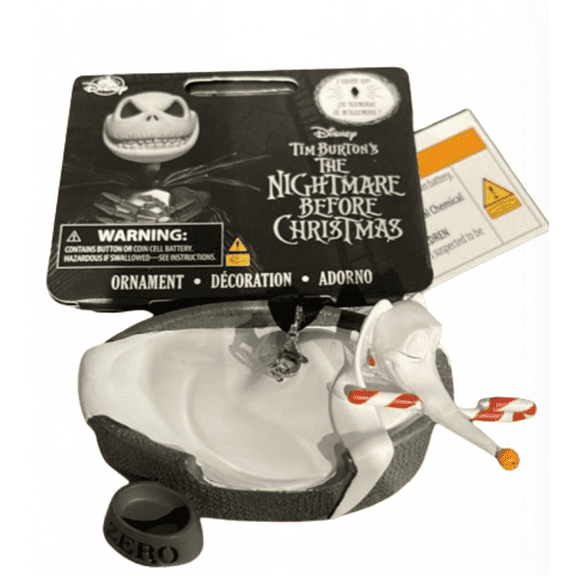Disney Parks Nightmare Before Christmas Zero Light-up Sketchbook Ornament New
