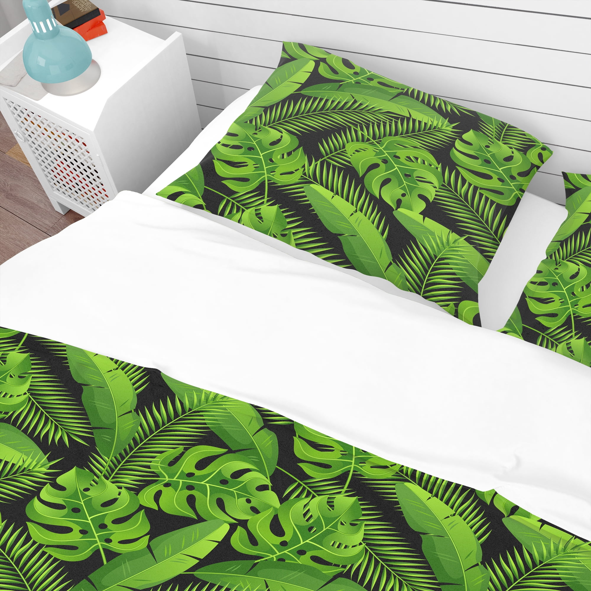 Designart 'Exotic Tropical Plants' Tropical Duvet Cover Set