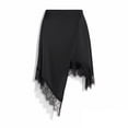 thumbnail image 5 of Jerdar Women's Asymmetrical Lace Trim Short Skirt Elegant Flowy A Line Going Out Knee Length Skirts L, 5 of 5