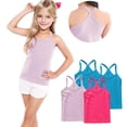 thumbnail image 6 of ZACPNCV 4 Pieces Girls Dance Tank Tops Racerback Camisole Undershirts Spaghetti Strap Camis Dance Clothes Tank Tops for Girl Hot Pink 6-7 Years, 6 of 7