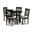 thumbnail image 2 of Baxton Studio Daisy Modern and Contemporary Grey Fabric Upholstered and Dark Brown Finished Wood 5-Piece Dining Set, 2 of 7