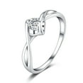 thumbnail image 5 of S925 Sterling Silver Women's Platinum Ring Jewelry, 5 of 6