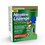 PUMPKINX GoodSense Mini Nicotine Polacrilex Lozenge, 4 mg (nicotine), Stop Smoking Aid, Mint Flavor; quit smoking with mint nicotine lozenge, 81 Count