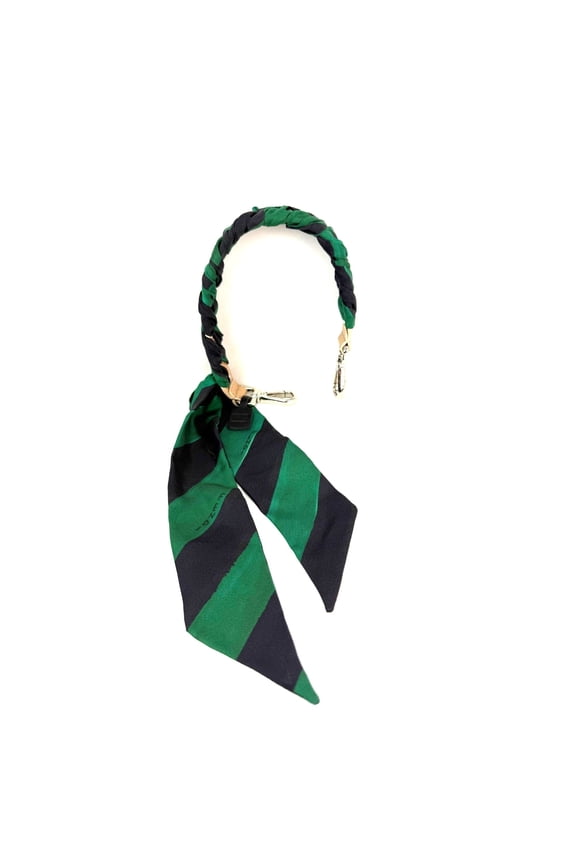 Pre-Owned Fendi Silk Calfskin Bag You Strap Green and Black