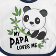 thumbnail image 4 of Inktastic My Papa Loves Me- Cute Panda Boys or Girls Baby Bib, 4 of 4