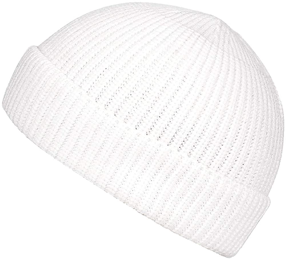 Knit Cuff Short Fisherman Beanie Hat 