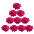 thumbnail image 1 of 10 cabezas de rosas artificiales de terciopelo de colores para decoración de bodas y fiestas navideñas Rosa roja, 1 of 9