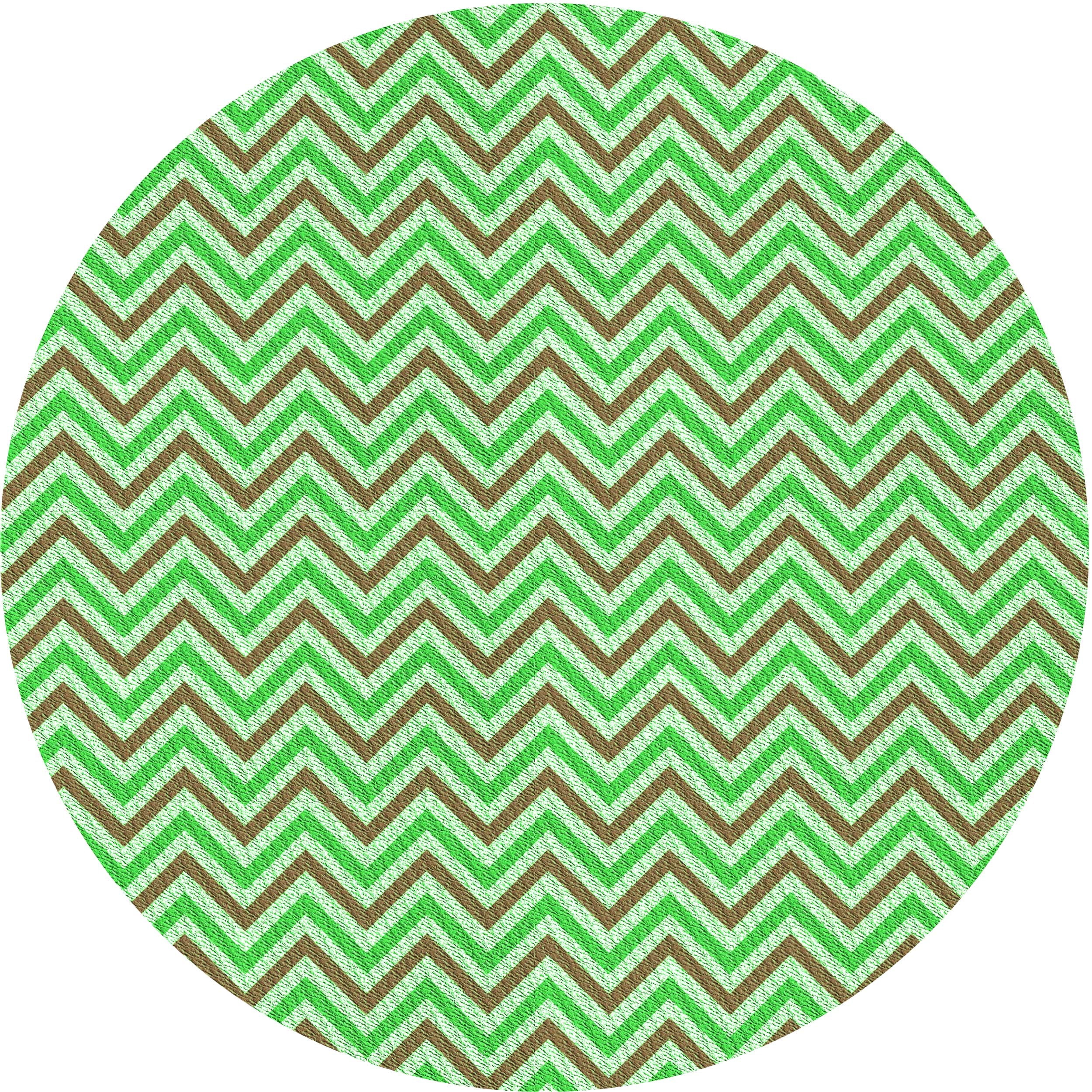 Ahgly Company Tapis de Zone Rond d'Intérieur Lavable à la Machine, Style Transitionnel, Vert Oignon Vert, 4 Pieds Rond