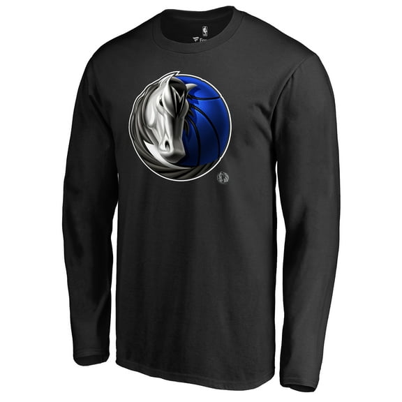 Men's Black Dallas Mavericks Midnight Mascot Long Sleeve T-Shirt
