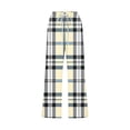 thumbnail image 4 of lcziwo Women's High Waist Linen Wide Leg Capris with Pockets, Yellow, 4 of 5